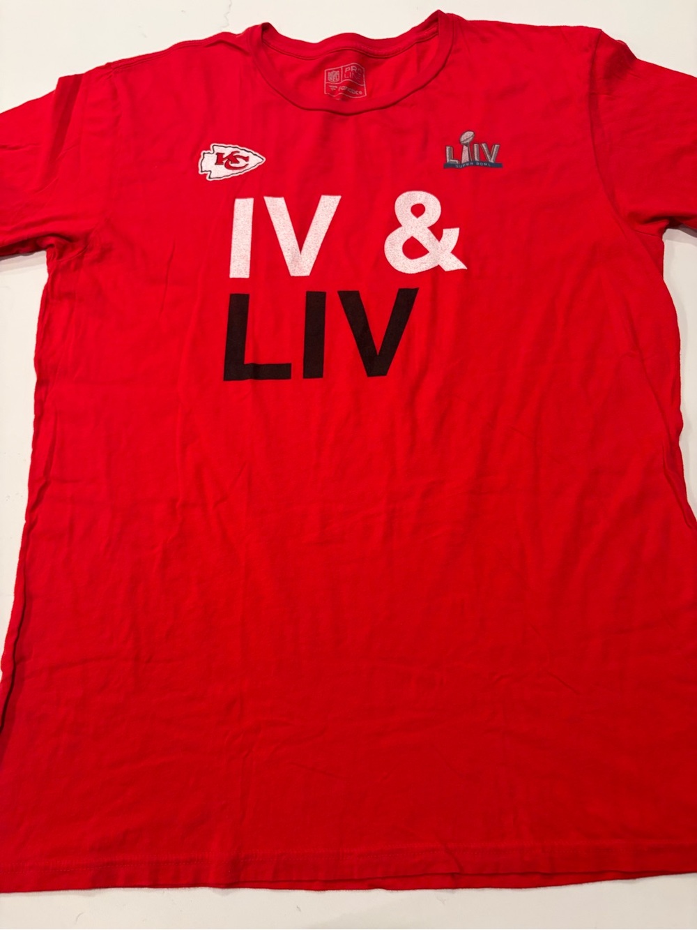 Kansas City Chiefs Red IV & LIV Graphic T-Shirt - Fanatics